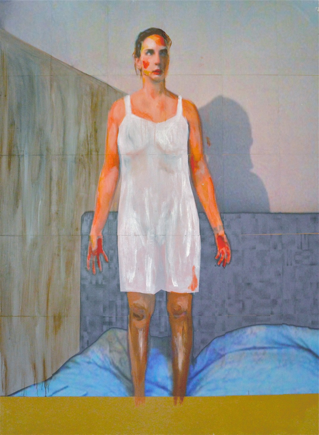 Autoportrait en peintre 2013 165X122 cm Huile et impression sur medium