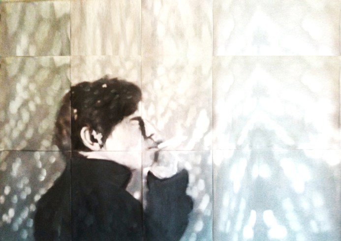 Snow 2015 90 x 105 cm Huile et impression sur papier