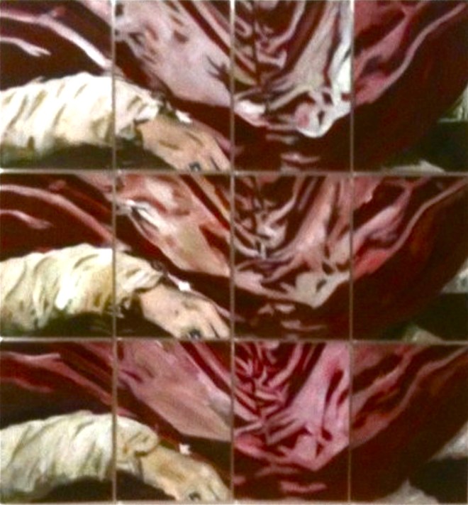 Détails Innocent (d'après Diego Velazquez), 2015 Huile et impression sur papier Dimensions variables, 12 Feuilles A4