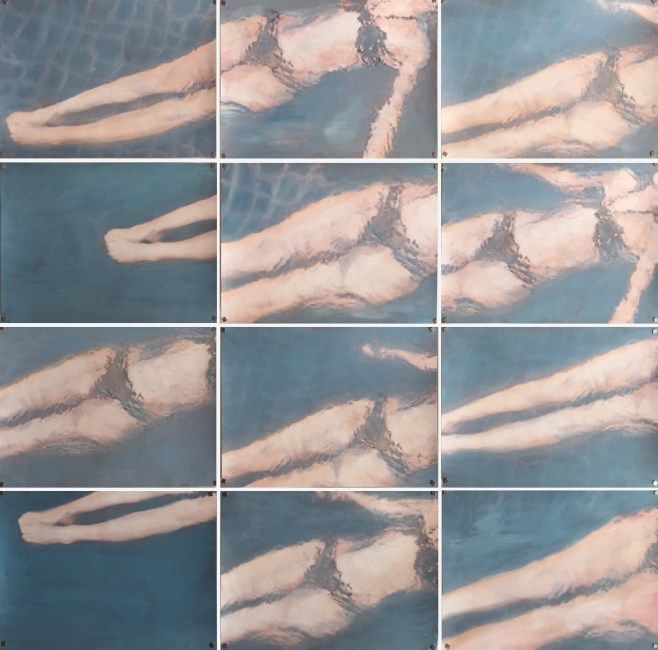 Crime Scene 3 2015 Huile et impression sur papier 87x91