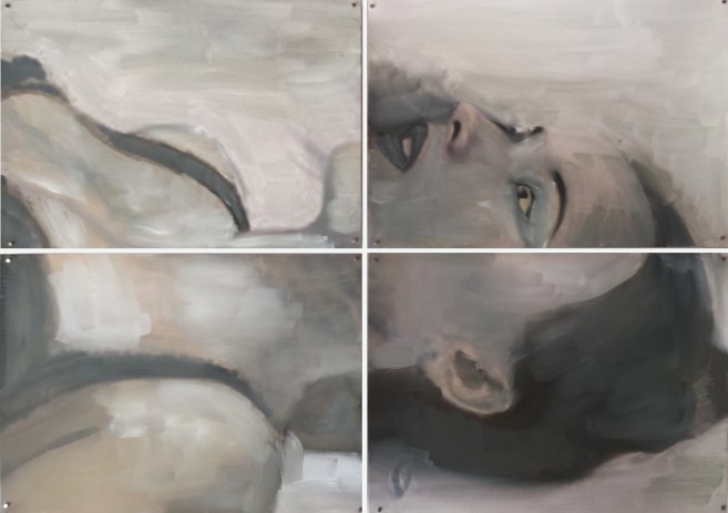 Crime Scene 2 2015 Huile et impression sur papier 43x61